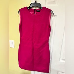 Saturday by Kate Spade zip back shift dress, pink wool. Size 4